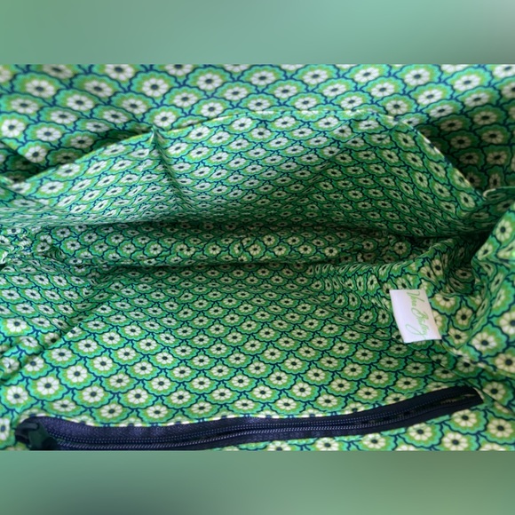 Vera Bradley Rhythm & Blues Structured Shoulder Bag Blue Greens Floral Pattern - Picture 6 of 9